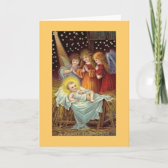 Ángeles del navidad de un Mery con el bebé Jesús (Anverso)