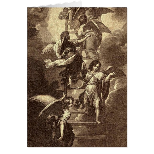 Ángeles en una escalera celestial (Frente)