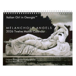 Ángeles Melancólicos - Calendario de 12 meses de 2