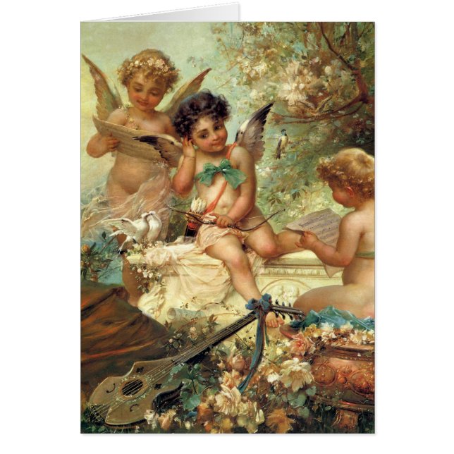 Ángeles músicos por Hans Zatzka, Bella Artes victo (Frente)