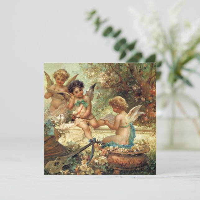 Ángeles músicos por Hans Zatzka, Bella Artes victo (Anverso de pie)