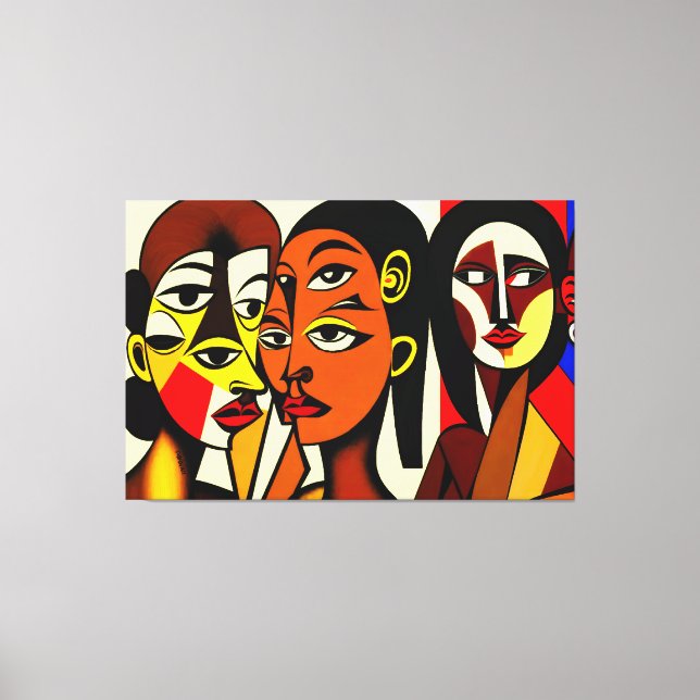 Ángeles oscuros, arte cubista (Anverso)