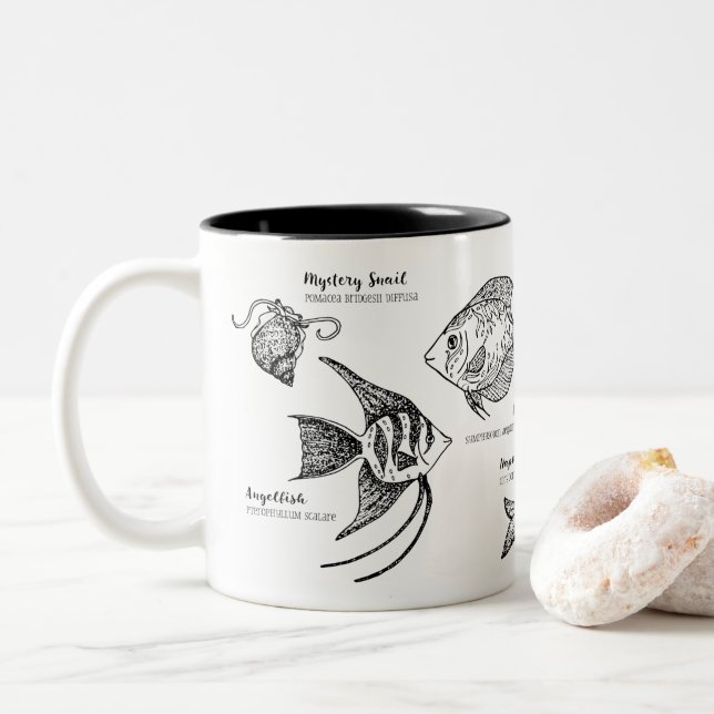 Angelfish y taza de los amigos (pescados (Con donut)