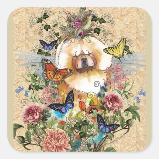 ANGELS ENTRE pegatinas Chow de EE.UU. 2 tamaños (Anverso)