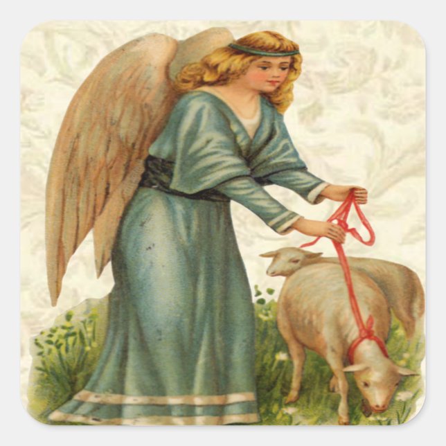 Angels Little Lamb Pegatinas (Anverso)