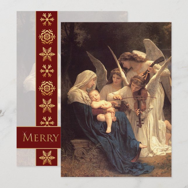 Angels Serenade Mary Vintage Navidad Personalizada (Anverso / Reverso)