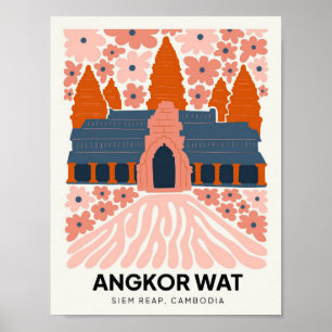 Angkor Wat Siem Reap Camboya viaje arte floral