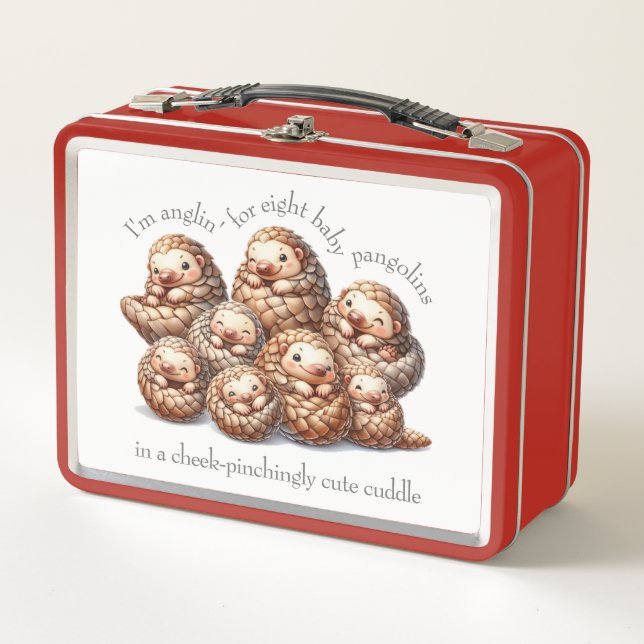 Anglin Adorable para 8 Pangolines Cuddling (Anverso)