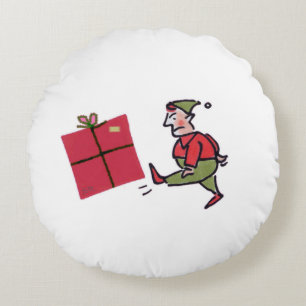 Angry Elf rondan la almohada de poli rojo
