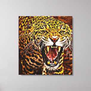Angry Leopard Resumen Arte de safari en la jungla 