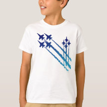 Anguilas azules Doble Diamantes Niños Camiseta