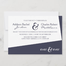 Ángulo azul Ever & Ever - Invitación de boda