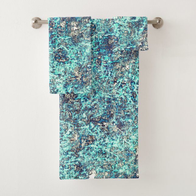 Ángulo de los hilos o azul y gris cian esponjoso (In situ)