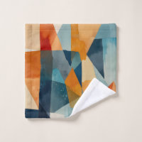 Ángulos abstractos de azul y Naranja