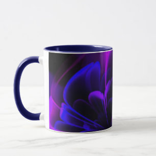 Añil estilizado de la flor de la taza medio