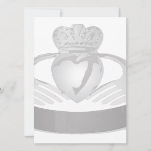 anillo de claddagh plateado