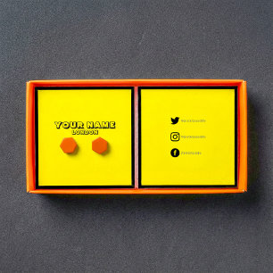 Anillo de color amarillo neón, tarjeta de visualiz