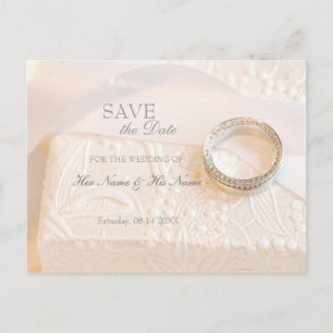 Anillo de diamantes boda Guardar la invitación de 