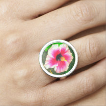Anillo de flores de los hibiscos de Hawái