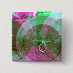 Anillo de Grunge Abstracto con Botón de Estrella