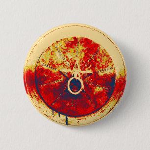 Anillo de Grunge Abstracto con Botón de Estrella