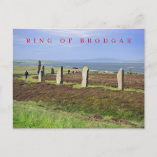 Anillo de la postal vista Brodgar