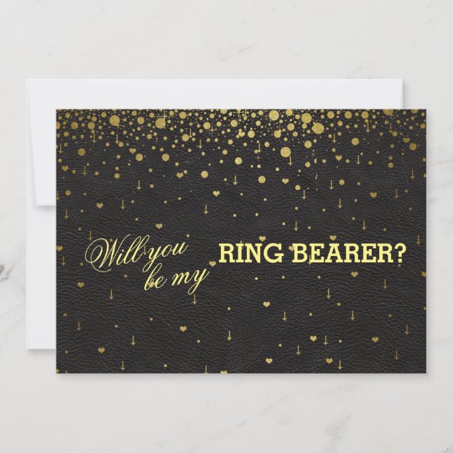 Anillo de portador de invitaciones de boda con con (Anverso)