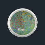 Anillo Gustav Klimt - Jardín de campo con girasoles<br><div class="desc">Jardín de campo con girasoles / Jardín de granja con girasoles - Gustav Klimt en 1905-1906</div>