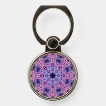 Alien Purple Psychedelic Kaleidoscopic Mandala