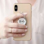 Anillo Para Móvil Escritura elegante "Novia" personalizada<br><div class="desc">Diseño personalizado divertido para la futura novia.</div>