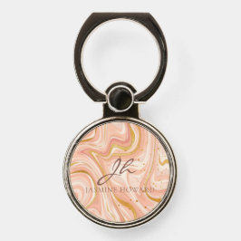 Anillo Para Móvil Personalizable Purpurina de oro de marble de paste