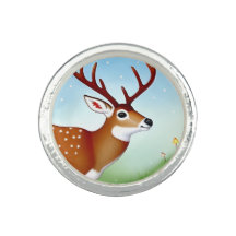 Venado en invierno Wonderland Scene