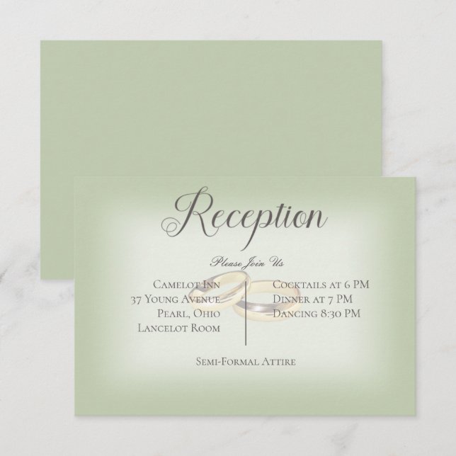 Anillos de Boda de oro en la recepción de la boda  (Anverso / Reverso)