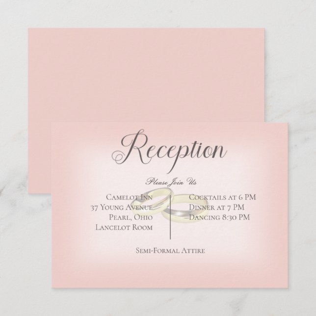 Anillos de boda de oro en recepción de boda azul (Anverso / Reverso)