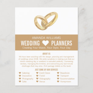 Anillos de boda, publicidad del planificador de ev