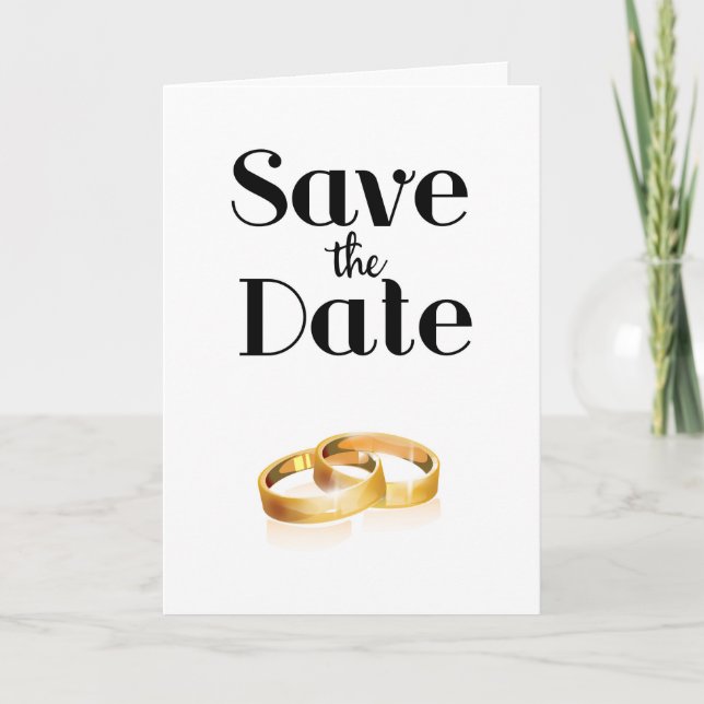 Anillos de boda Save the Date (Anverso)