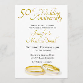 Anillos de Invitación de Bodas de Oro 50