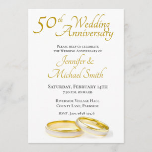 Anillos de Invitación de Bodas de Oro 50