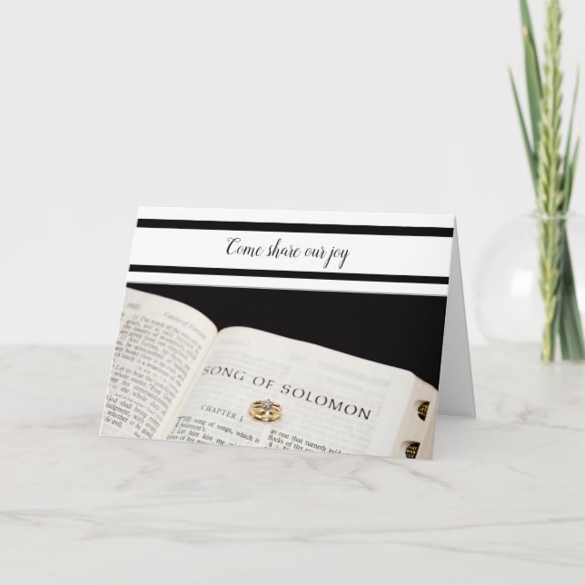 Anillos de la Biblia de invitación a la boda crist (Anverso)