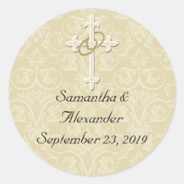 Anillos dorados con cruz, Sello para sobres cristi