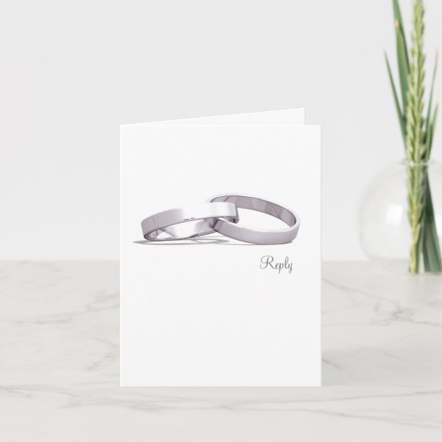 Anillos entrelazados BLK plateado - Tarjeta de res (Anverso)