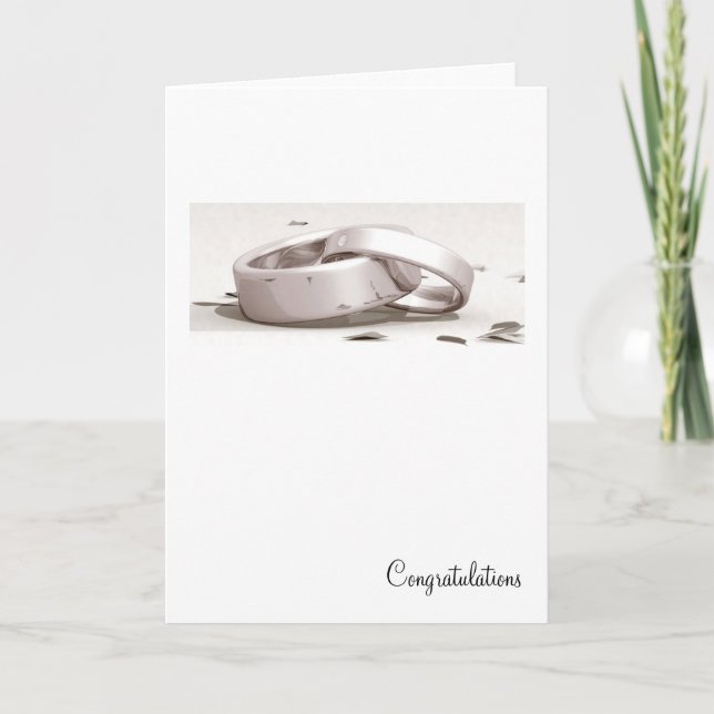 Anillos entrelazados - Tarjetas de felicitación (Anverso)