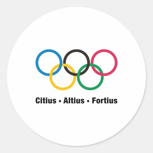 Anillos olímpicos con Pegatina de eslóganes olímpi (Anverso)