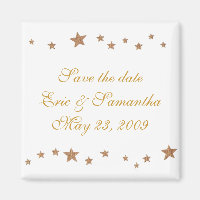 Animadas estrellas de oro, salven imanes de boda d