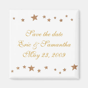 Animadas estrellas de oro, salven imanes de boda d