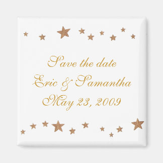 Animadas estrellas de oro, salven imanes de boda d