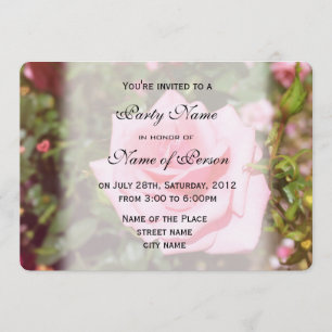 Animadas invitaciones a fiestas de flores rosadas
