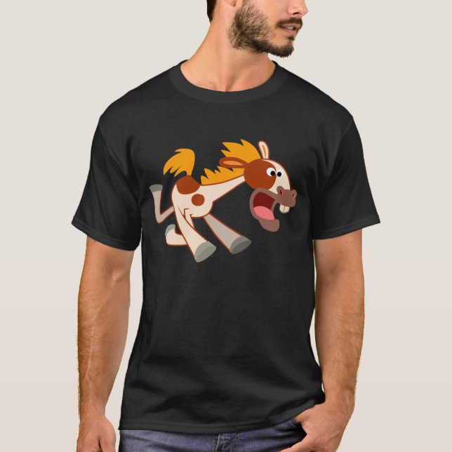 Animado Personalizado Pinto Caballo camiseta (Anverso)
