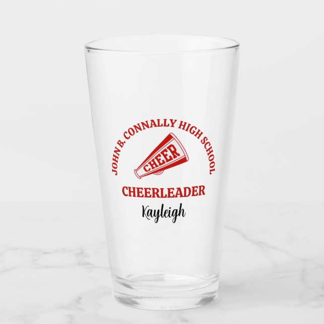 Animadora de instituto rojo personalizada (Anverso)