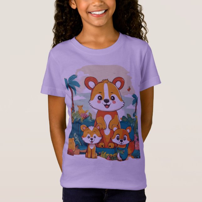 "Animados Lemurs: Diseño de camisetas de aventuras (Anverso)